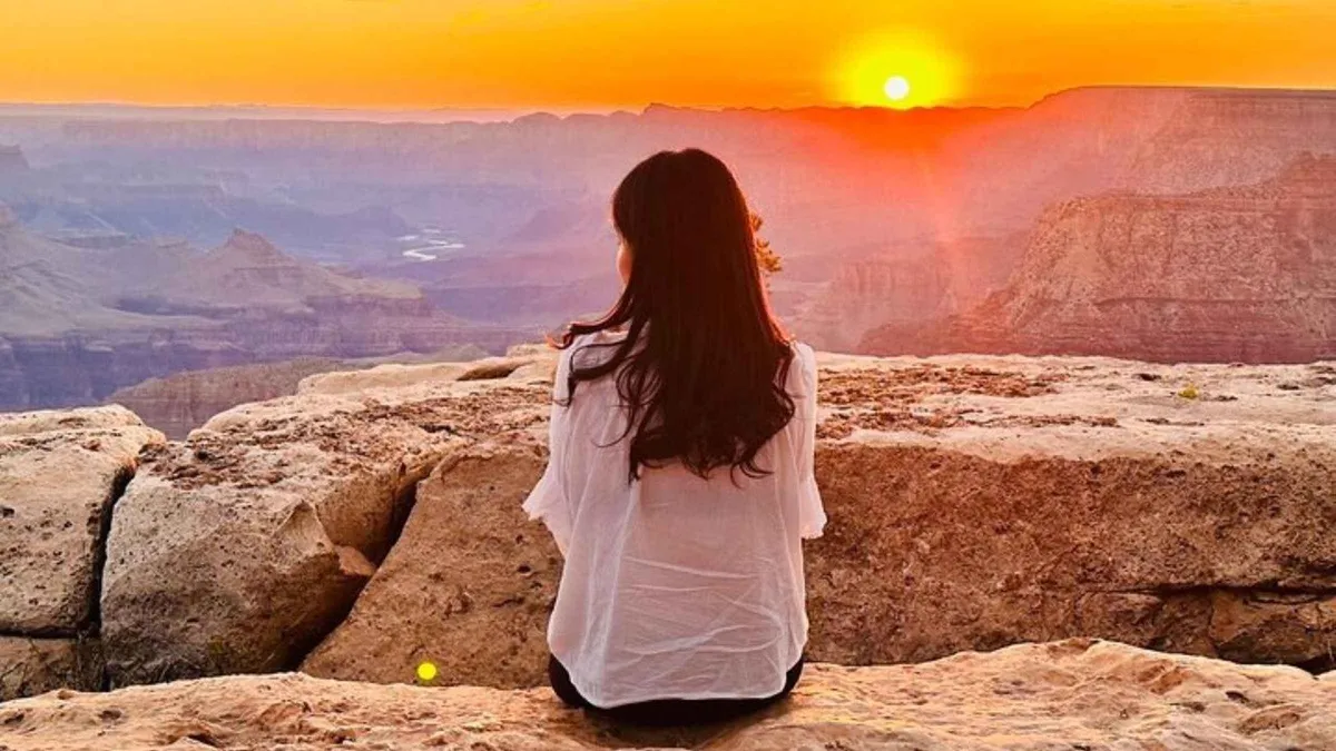 Grand Canyon at sunrise on an Antelope Canyon tour from Las Vegas to Page, Arizona