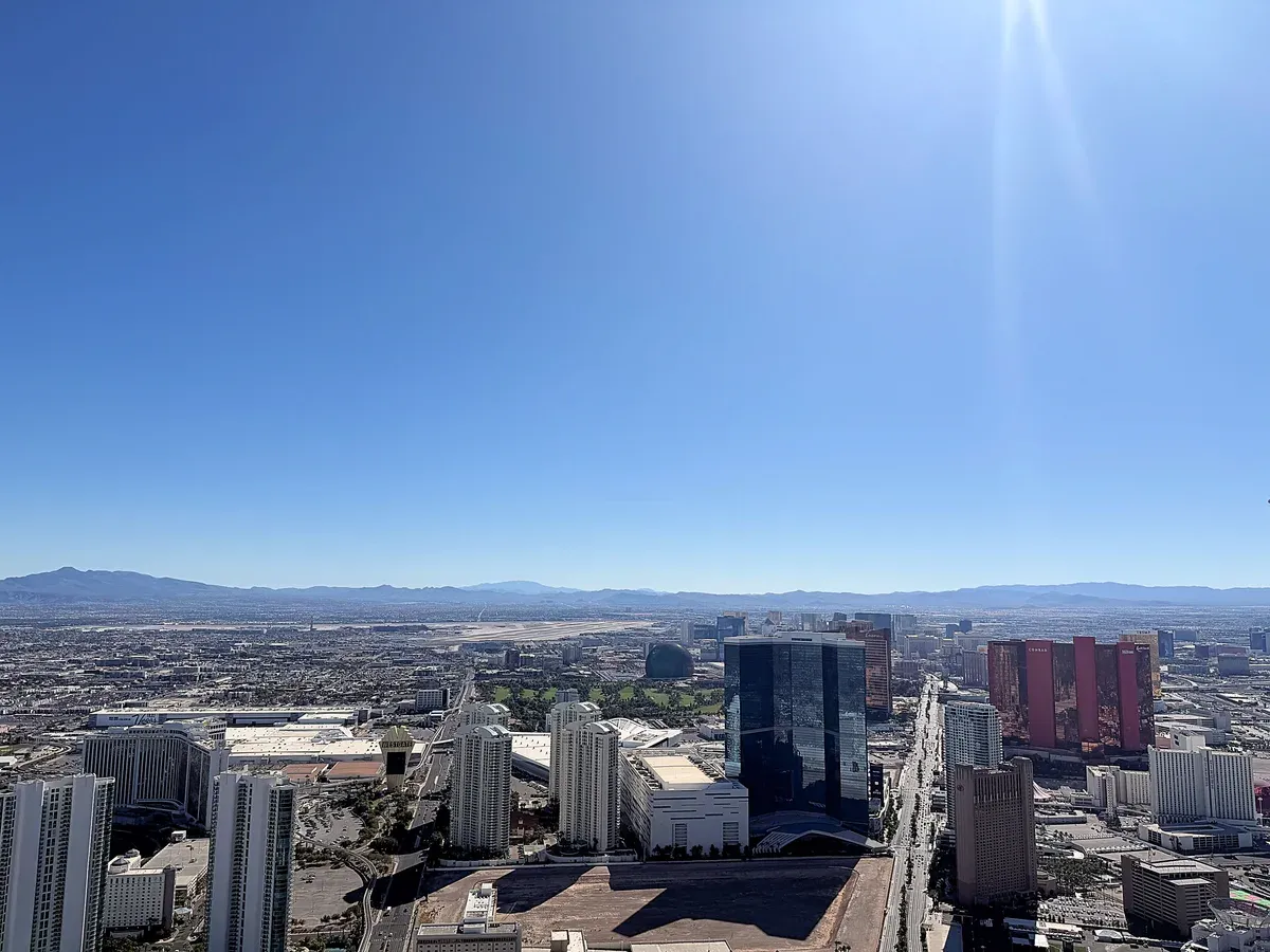 Las Vegas Strip skyline, the departure point for an Antelope Canyon tour from Las Vegas.